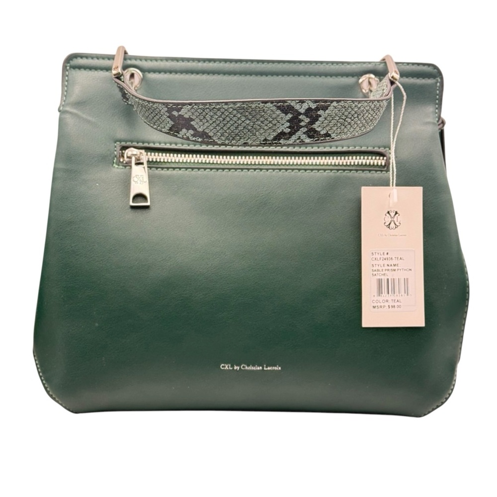 CXL by Christian Lacroix Sable Prism Python Satchel Purse - Picture 5 of 11